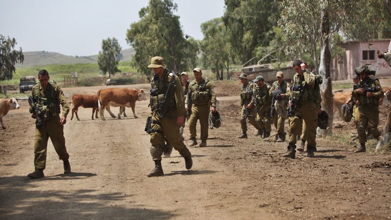 Military exercises by Israeli elite Golani Brigade in the Golan H